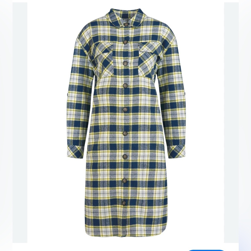 New! Barbour Lunan Plaid Button Down Dress Size‎ US 10